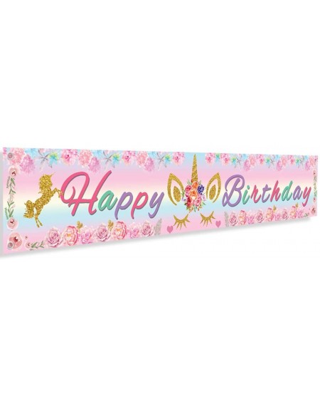 Banners & Garlands Ushinemi Unicorn Party Supplies- Unicorn Happy Birthday Banner Party Decorations- Unicorn Birthday Party S...