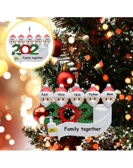 Ornaments Customised Christmas Decor Survived Family 2020 Ornament - Indoor Decorations with Masks & Hand Sanitizer 2020 Pers...