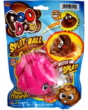 Party Favors Stretchy Banana and Pink Poo Splat Ball Bundle (2 Pack) Stress Relief Toy Party Favor for Kids and Adults. Senso...