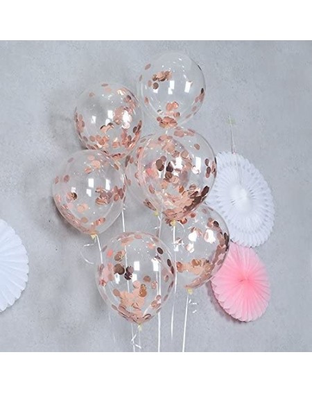 Balloons 12" Rose Gold Confetti Balloons for Party Decoration-Engagement-Weddings Birthdays Showers Party (Pack of 12) - CI18...