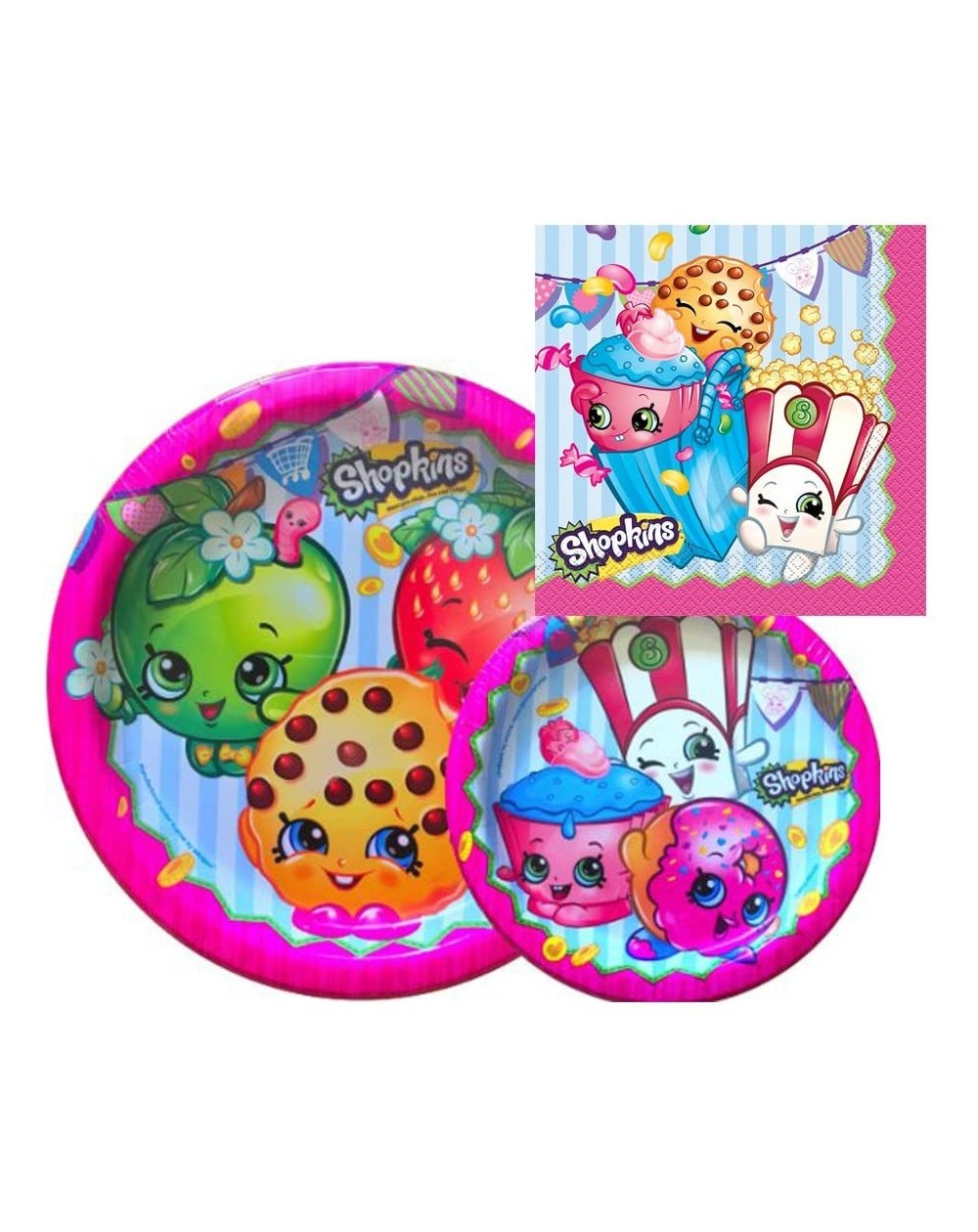 Party Tableware Birthday Party Supply Set for 16 Dinner Plates- Dessert Plate- & Napkins - CX128ETC8L9 $20.40