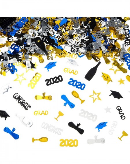 Confetti 2.8 oz 2020 Graduation Confetti Table Decorations 2000 Pieces Black Gold Silver Blue Centerpeices Graduation Party S...
