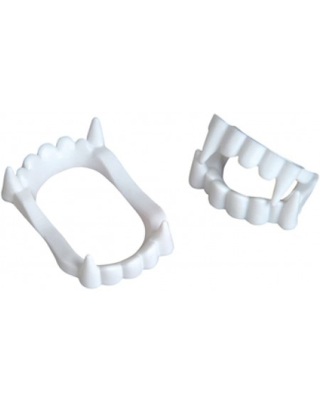 Party Favors 24 White Vampire Fangs- Plastic Teeth- Costume Accessory Halloween Party Favors - CF12N24EYYD $21.12