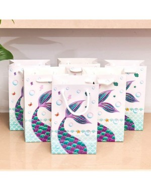 Party Packs Mermaid Party Supplies - 16 PCS Party Bags for Girls Treats Bags Storage Gift Portable Paper Goodies Bags for Kid...