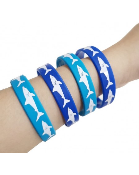 Party Favors 48 PCS Shark Party Favors Rubber Bracelets - Under the Sea/Baby Shark Birthday Party Supplies Goodie Bag Stuffer...