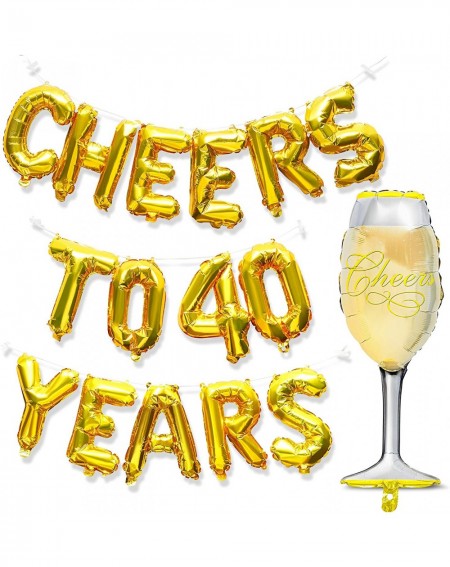 Balloons Sparkle and Bash Cheers to 40 Years with Champagne Glass Balloon - Gold Foil Party Balloons - 16 inches - CH18SRQ53K...