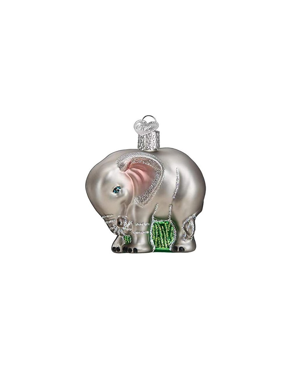 Ornaments Glass Blown Ornament with S-Hook and Gift Box- Animal Selection (Baby Elephant- 12576) - Baby Elephant- 12576 - CL1...
