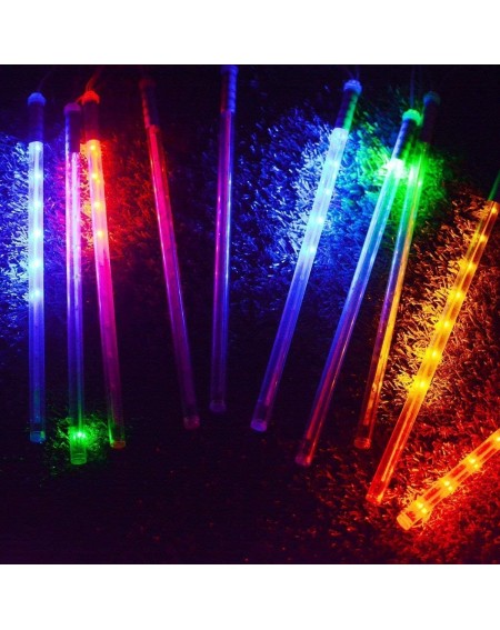 Outdoor String Lights Solar Meteor Shower Lights- LED Falling Rain Lights with 30cm 10 Tubes 360LEDs Waterproof for Outdoor T...