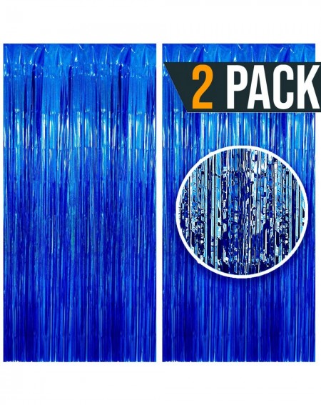 Photobooth Props 3.25 x 6.7 ft (2 Pack) Tinsel Foil Fringe Curtains Party Decorations Photo Booth Backdrop - Wedding Décor Ba...