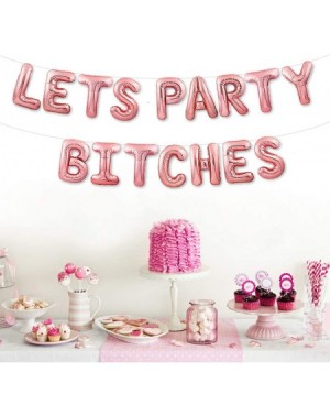 Balloons Lets Party Bitches Bachelorette Party Decorations Balloons Rose Gold 16" Letters Banner - Bridal Shower Decorations ...