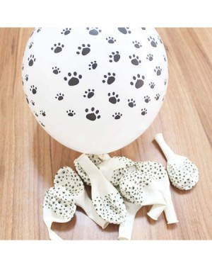 Balloons 12 inches Black Paw Prints Latex White Balloons for Children's Birthday Party Supplies Decoration or Weddings- Set o...