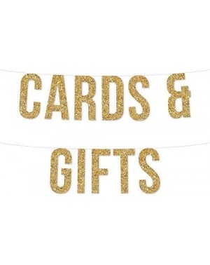 Banners & Garlands Real Glitter Paper Pennant Hanging Banner- Cards & Gifts- Gold Glitter- Includes String- Pre-Strung- No As...