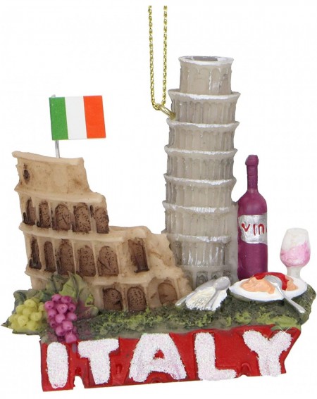 Ornaments 3.25" Glittered International City of Travel Italy Christmas Ornament - CO11FMP9OEN $31.42