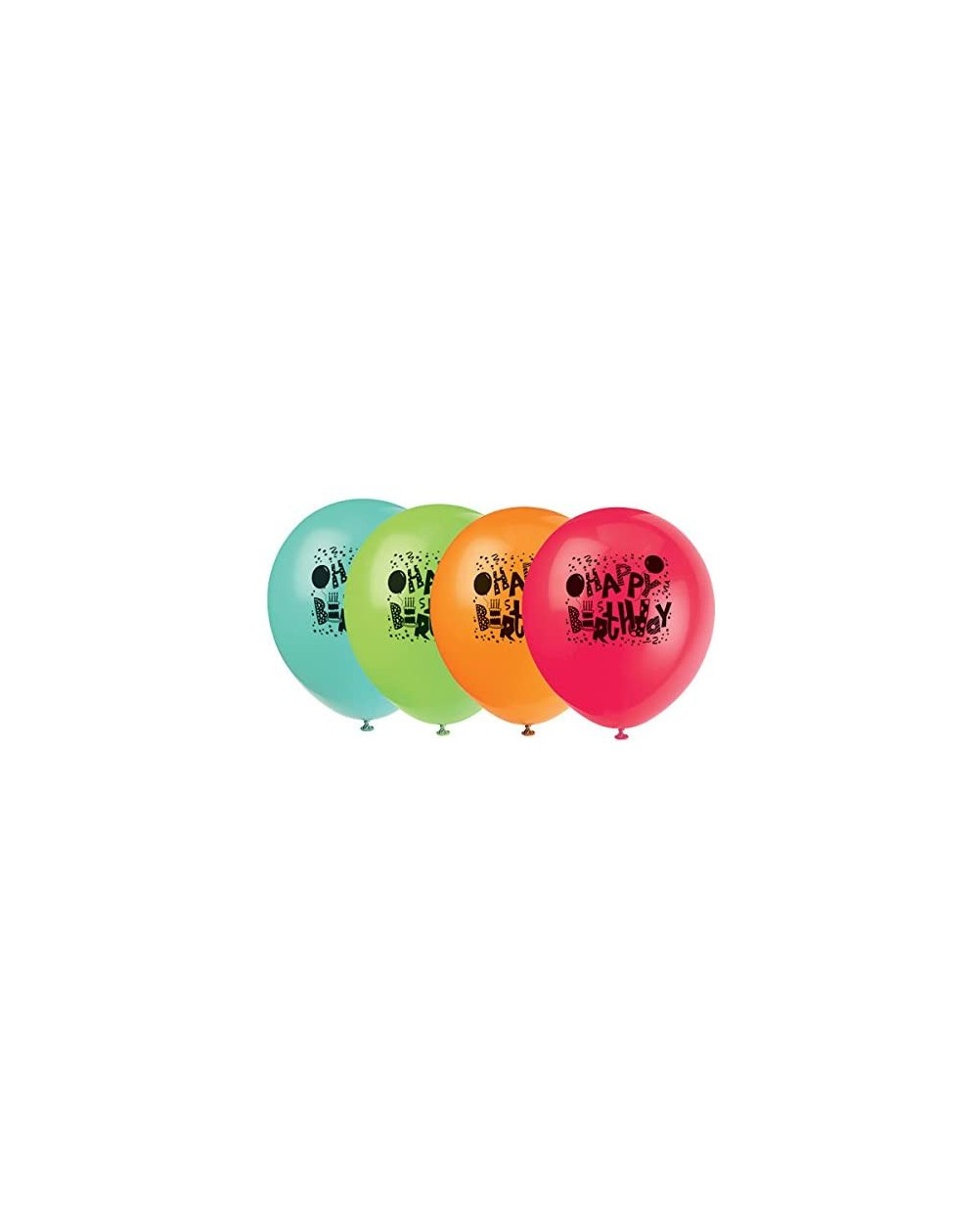 Invitations Party Decorations 12" Latex Jamboree Birthday Balloons- Assorted Color 8ct- Multicolor - CY11D2F0309 $7.66
