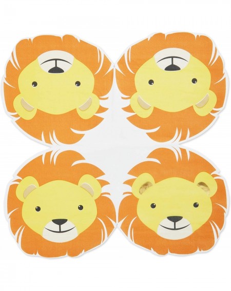 Tableware 50 Pack of Safari Party Supplies- Lion Napkins (6.5 x 6.5 Inches) - CQ18YZLS4XR $12.21