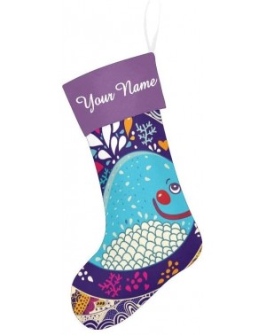 Stockings & Holders Personalized Christmas Stocking with Name Custom Vintage Whale Fish for Xmas Party Decoration Gift 17.52 ...