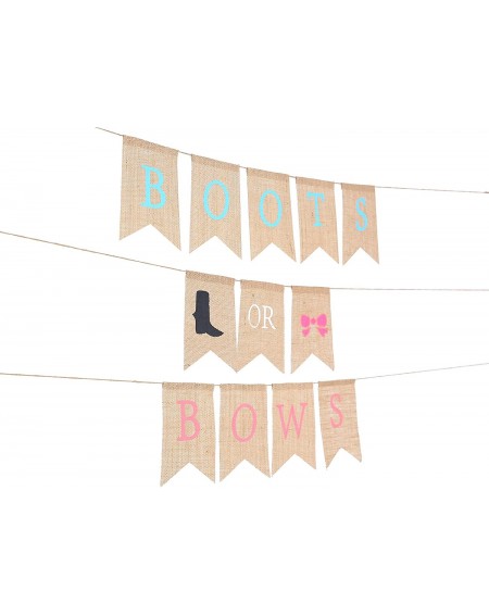 Banners & Garlands Baby Gender Reveal Party Supplies - Burlap Banner for Gender Reveal-Perfect Gender Reveal Ideas Theme- Boy...