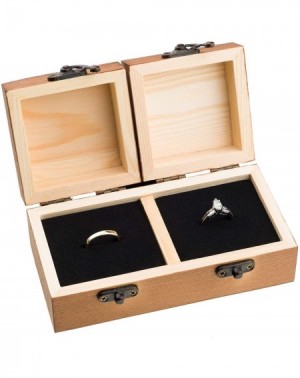 Ceremony Supplies Wood Ring Box for Wedding Ceremony Rustic Vintage Ring Bearer Box- Unique Engagement Ring Holder Boxes for ...