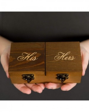 Ceremony Supplies Wood Ring Box for Wedding Ceremony Rustic Vintage Ring Bearer Box- Unique Engagement Ring Holder Boxes for ...