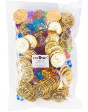 Party Favors Pirate Gold Coins Buried Treasure and Pirate Gems Jewelry Playset Activity Game Piece Pack Party Favor Decoratio...