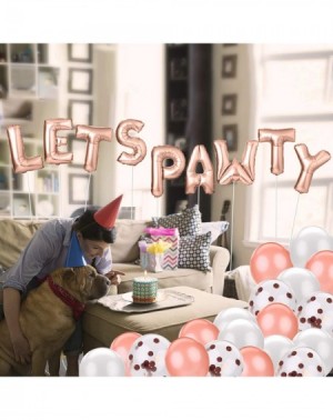 Balloons Dog Birthday Party Supplies Dog Paw Print Balloons Cat Birthday Hat Happy Birthday Banner Foil Balloons Lets Pawty L...