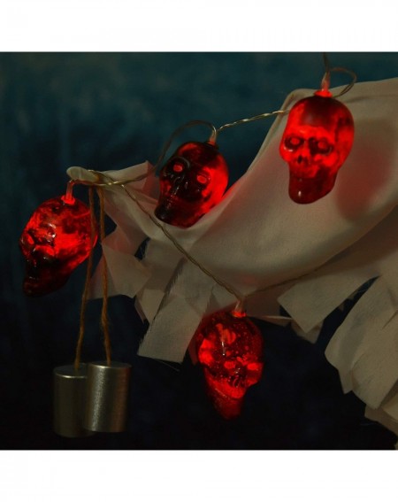 Indoor String Lights Holiday Decorations- Ombre Skull Large 3D Dinosour String Lights- 30 LED Lights for Party- Wedding- Gard...