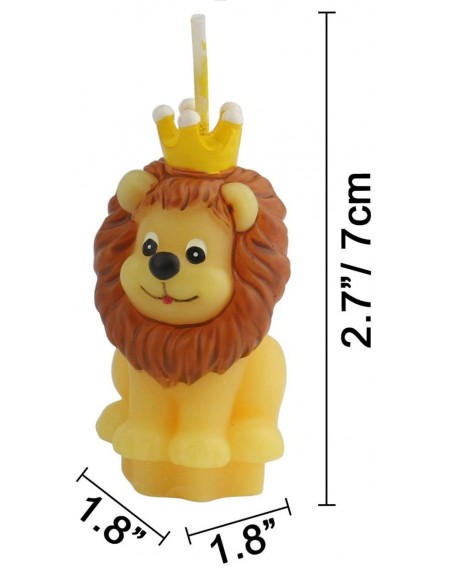Cake Decorating Supplies Creative Lion Cartoon Birthday Candle- Smokeless Cake Candle and Party Supplies- Hand-Made Cake Topp...