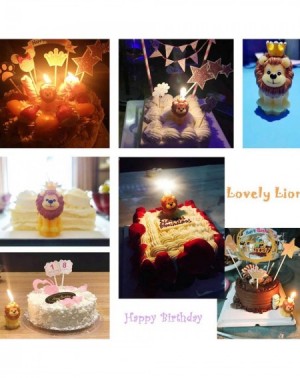Cake Decorating Supplies Creative Lion Cartoon Birthday Candle- Smokeless Cake Candle and Party Supplies- Hand-Made Cake Topp...