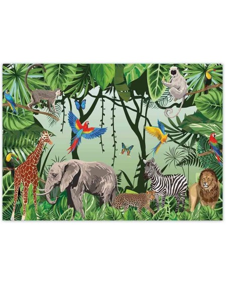 Banners Safari Jungle Backdrop Animals Tropical Baby Shower Birthday Party Wild One Banner Decoration Supplies Favors Gifts F...