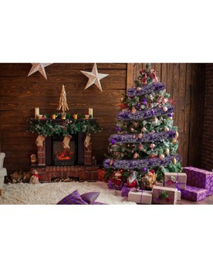 Balloons Christmas Purple Frost Tip Tinsel Garland Purple Masquerade Metallic Streamers Celebrate a Holiday New Years Eve Hap...