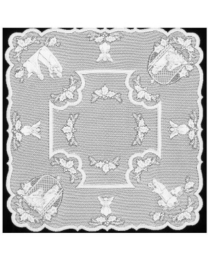 Tablecovers Silent Night 45-Inch by 45-Inch White Table Topper - C4116892SVD $37.85