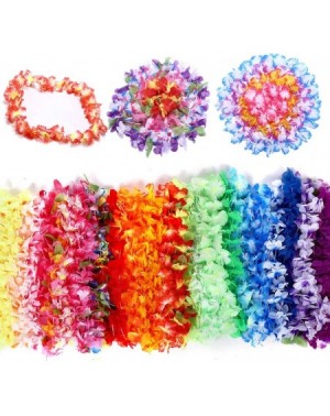 Favors 36 Pcs Tropical Hawaiian Luau Flower Leis- Luau party gifts- party supplies for children or adults- summer beach vacat...