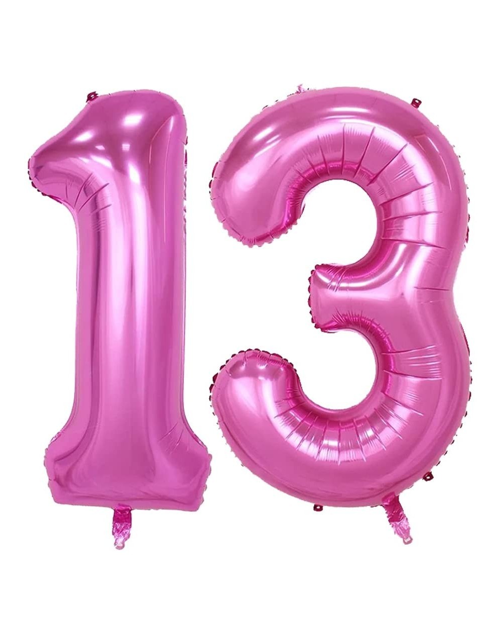Balloons 40inch Pink Number 13 Jumbo foil Helium Balloons for Bithday Party Festival Decorations Photo Props (Pink 13) - Pink...