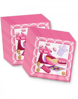 Party Packs Little Baker Birthday Party Supplies Set Plates Napkins Cups Tableware Kit for 16 - CX17YA58IQ0 $14.27