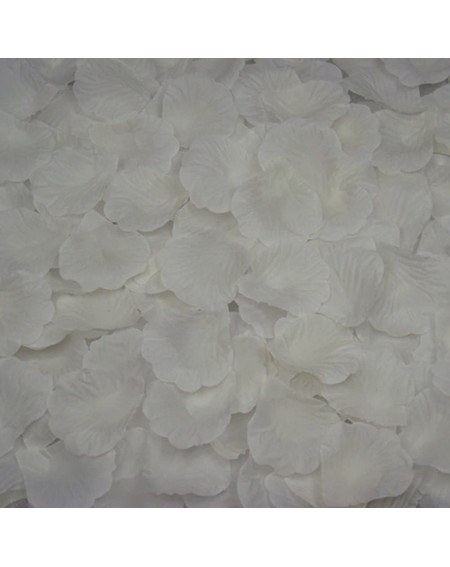 Confetti 1000 PCS Fabric Silk Flower Rose Petals Wedding Party Decoration Table Confetti (Ivory White) - Ivory White - CT11B8...