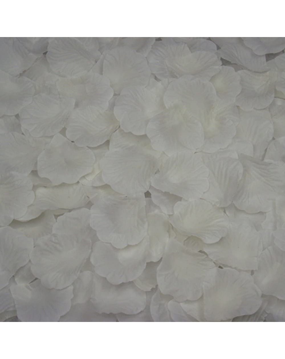 Confetti 1000 PCS Fabric Silk Flower Rose Petals Wedding Party Decoration Table Confetti (Ivory White) - Ivory White - CT11B8...