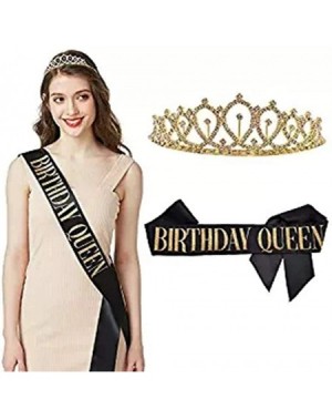 Hats Birthday Crown Sash Birthday Girl Sash and Tiara for Happy Birthday Party Supplies- Favors- Decorations（Gold） - CB19CLLW...