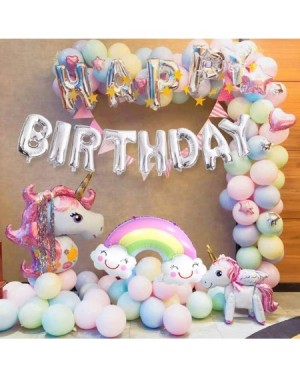 Party Packs Unicorn Party Decorations for Girls Lady- Huge 3D Unicorn Balloons with Unicorn Cake Toppers and Triangle Banner ...