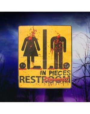 Party Favors Halloween Horror Party Decorations-Bloody Restroom Sign Sticker-Halloween Party Bathroom Door Signs Decoration -...