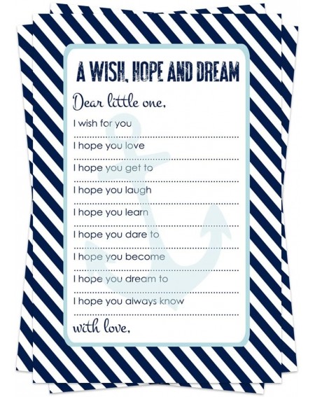 Party Games & Activities Nautical Wish for Baby Shower Game (20 Pack) Advice and Best Wishes - Wishing Well Cards - Birthday ...