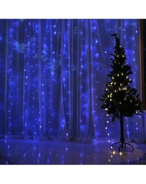 Indoor String Lights LED Window Curtain String Light Wedding Party Home Garden Bedroom Outdoor Indoor Wall Decorations - Blue...
