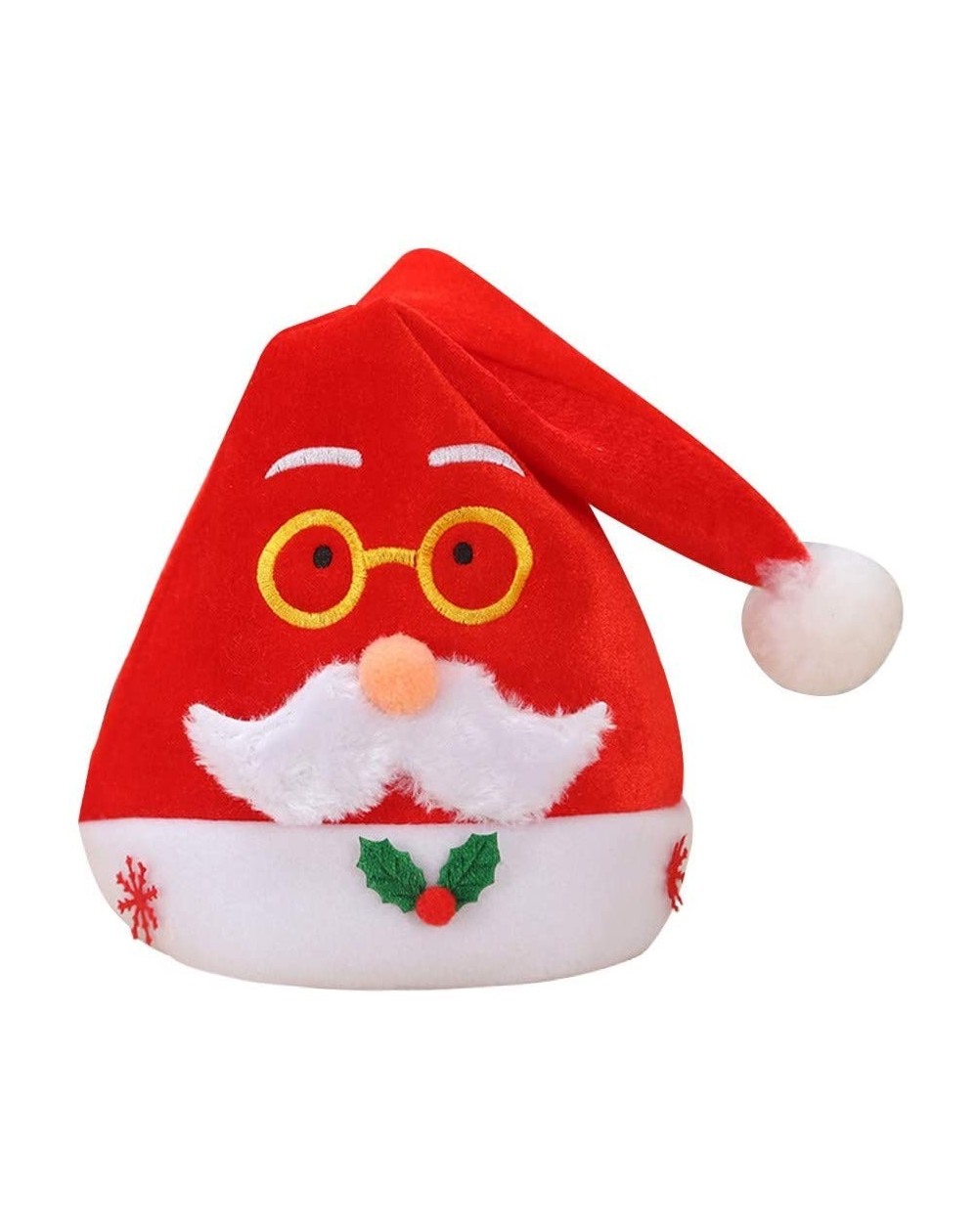 Hats Christmas Hat Adult Child Warm Santa Cap Ornaments Christmas Role Playing Holiday Xmas Party - Multicolor B - CL19I9HLAT...