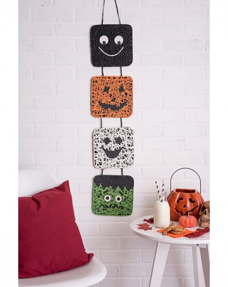 Banners & Garlands Foam Hanging Halloween Faces - Halloween Faces - C717WX5II59 $11.15