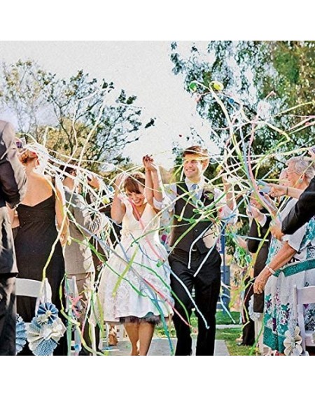 Streamers 10Pack Hand Throw Streamers Poppers No Mess Paper Crackers for Birthday Wedding Party Celebrations- Multi-Color - C...