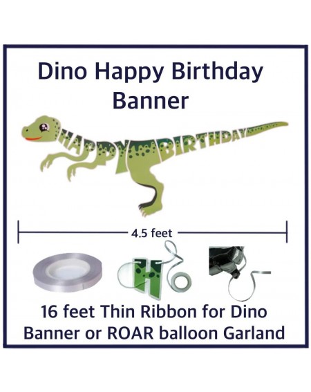 Balloons Dinosaur Party Supplies - Little Dino Party Decorations Set- 30" BIG T Rex- Tattoo Stickers- Silver ROAR- Happy Birt...