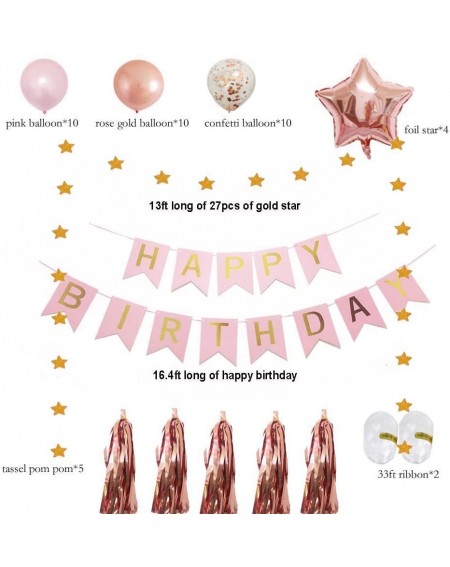 Balloons 21st Birthday Decorations - 21st Birthday Party Supplies Rose Gold-Confetti Latex Balloon-Tassel Garland-Tinsel Foil...