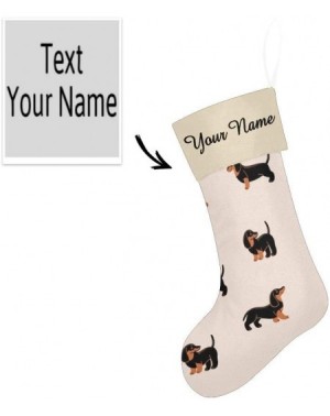 Stockings & Holders Christmas Stocking Custom Personalized Name Text Cartoon Dachshund Dogs for Family Xmas Party Decor Gift ...