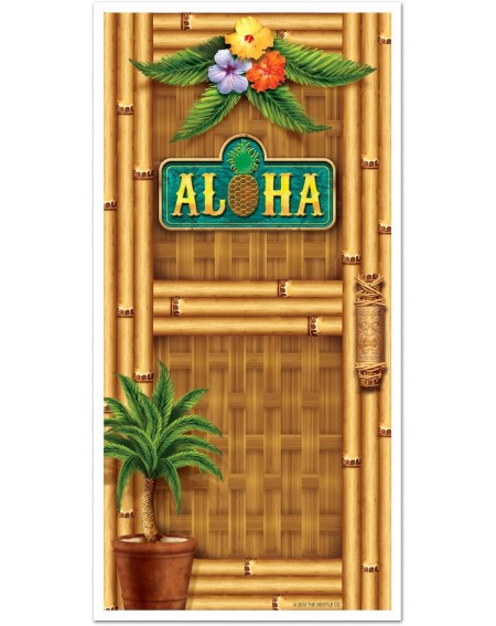 Photobooth Props 34" Inflatable Palm Tree Aloha Door Cover 12 Photo Fun Signs Luau Bundle - CG18DS4N9RC $21.24