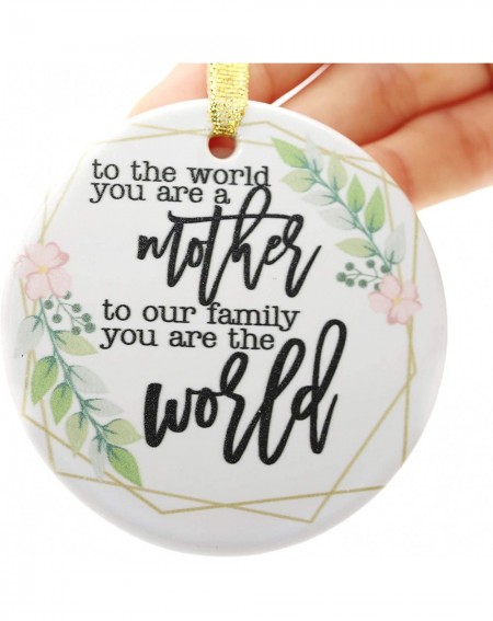Ornaments Two-Side Printed Mom Christmas Ornament- Mom Gifts from Daughter- Mother Gift from Son- to The World You are A Moth...