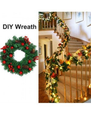 Garlands 40Feet Christmas Garland- 2 Strands Artificial Pine Garland Soft Greenery Garland for Holiday Wedding Party-Stairs-F...